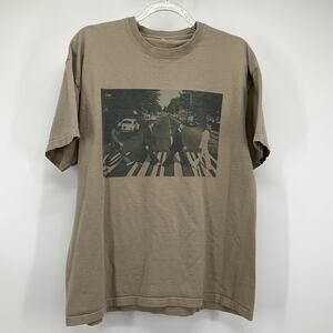 The Beatles Abbey Road Band Graphic T-Shirt Gray Size Medium Mens